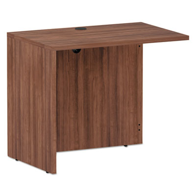 Alera Valencia Series Reversible Return/Bridge Shell, 35w x 23 5/8d x 29 1/2h, Modern Walnut